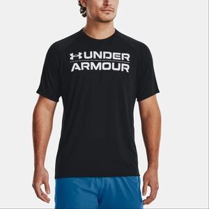 Under Armour Men's Velocity Graphic Short Sleeve T-Shirt XL Black Crew Neck NWT